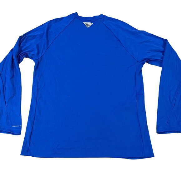 Columbia PFG Blue Long Sleeve Performance Fishing Shirt Men's Size Small - Picture 5 of 5